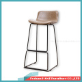 PU Bar Stool Fabric Bar Chair with Matel Leg